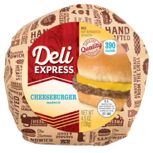 Deli Express Cheeseburger Sandwich in package