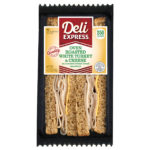 Deli Express Oven Roasted White Turkey and Cheese Wedge Sandwich in package