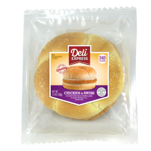 Deli Express Chicken and Swiss Sandwich in package