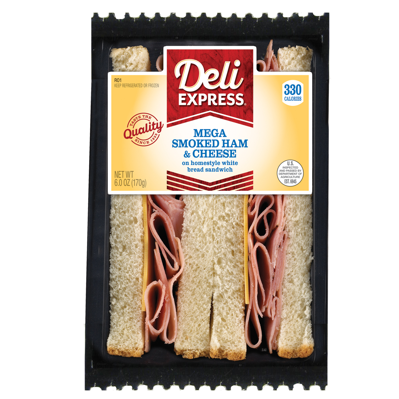 Deli Express Mega Smoked Ham & Cheese Sandwich