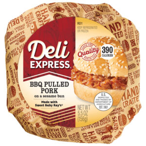 Deli Express BBQ Pulled Pork Paper Wrap Package